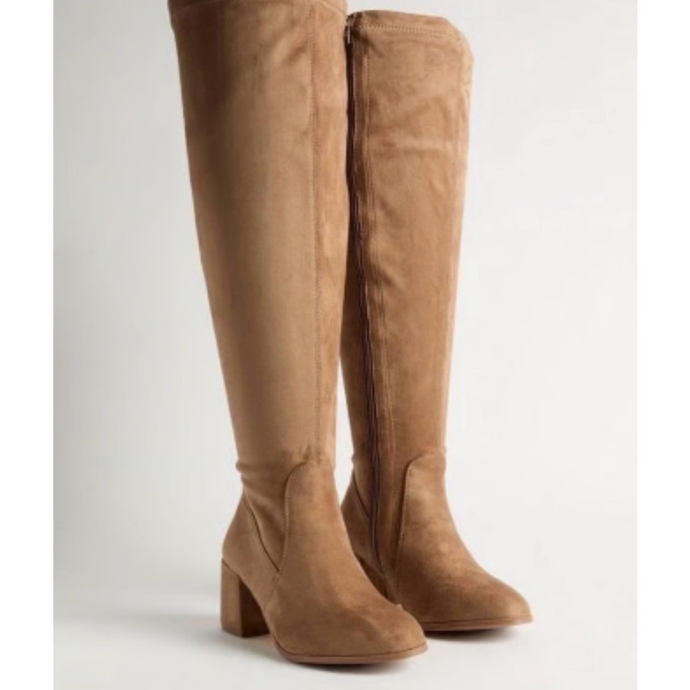 Elegant Tan Knee-High Torrid Wide Calf Boot